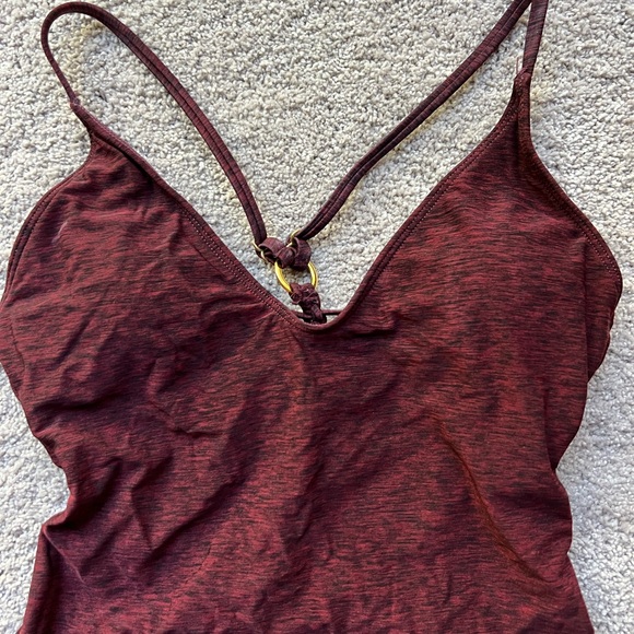 La Blanca Maroon One Piece Bathing Suit - Picture 2 of 5